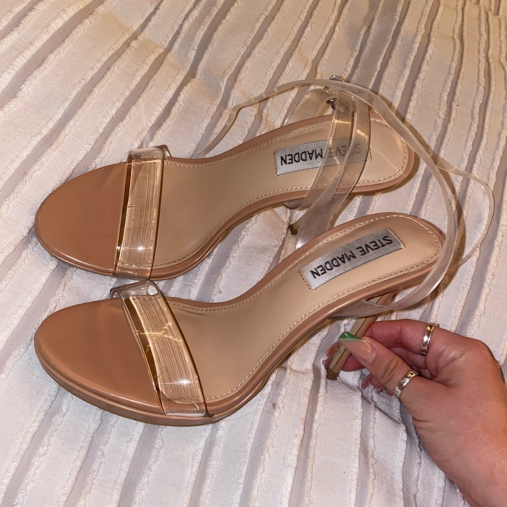 Steve Madden clear, sexy, high heels